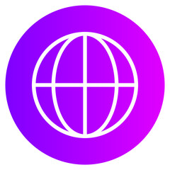 worldwide gradient icon