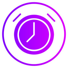 alarm clock gradient icon