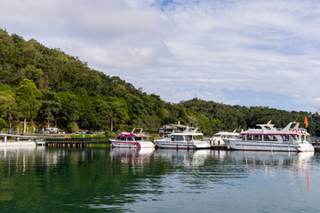 Jetty pier in  Sun moon lake at Nantou of Taiwan