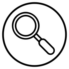 magnifying glass line icon