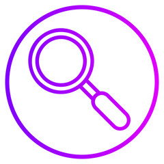 magnifying glass gradient icon