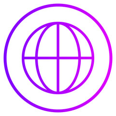 worldwide gradient icon