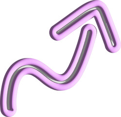 3d pink arrow