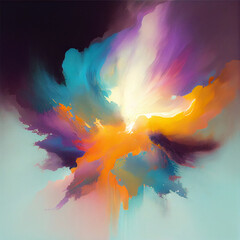 Colorful Pastel Aura Background - AI Generative