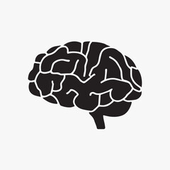 Brain icon in flate style design vector template. Idea sign. Profile