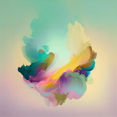 Colorful Pastel Aura Background - AI Generative