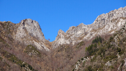 landscape and mountains in tuscany