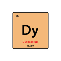 Dy element periodic table icon vector logo design template