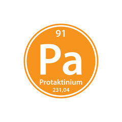 Pa element periodic table icon vector logo design template
