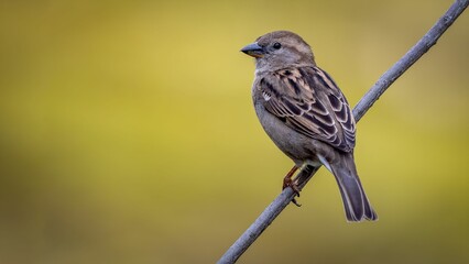 Selective focus of a House Sparrow