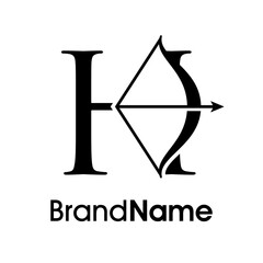 Elegant Initial H Arrow Logo