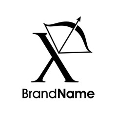 Elegant Initial X Arrow Logo