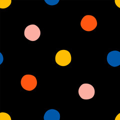 Seamless pattern with colorful circles