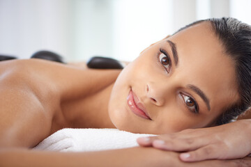 Give yourself a breakyou deserve it. a beautiful young woman relaxing during spa treatment.