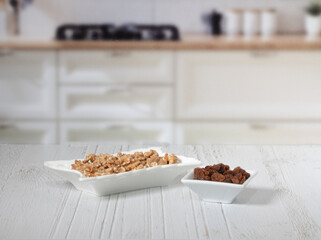 oatmeal with nuts and raisins