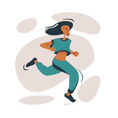 Girl dancing, Illustration for a modern dance studio