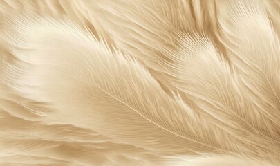  a close up of a fur texture with a light brown color and a white pattern on the back of the fur is a soft, fluffy, fluffy, feathery material.  generative ai