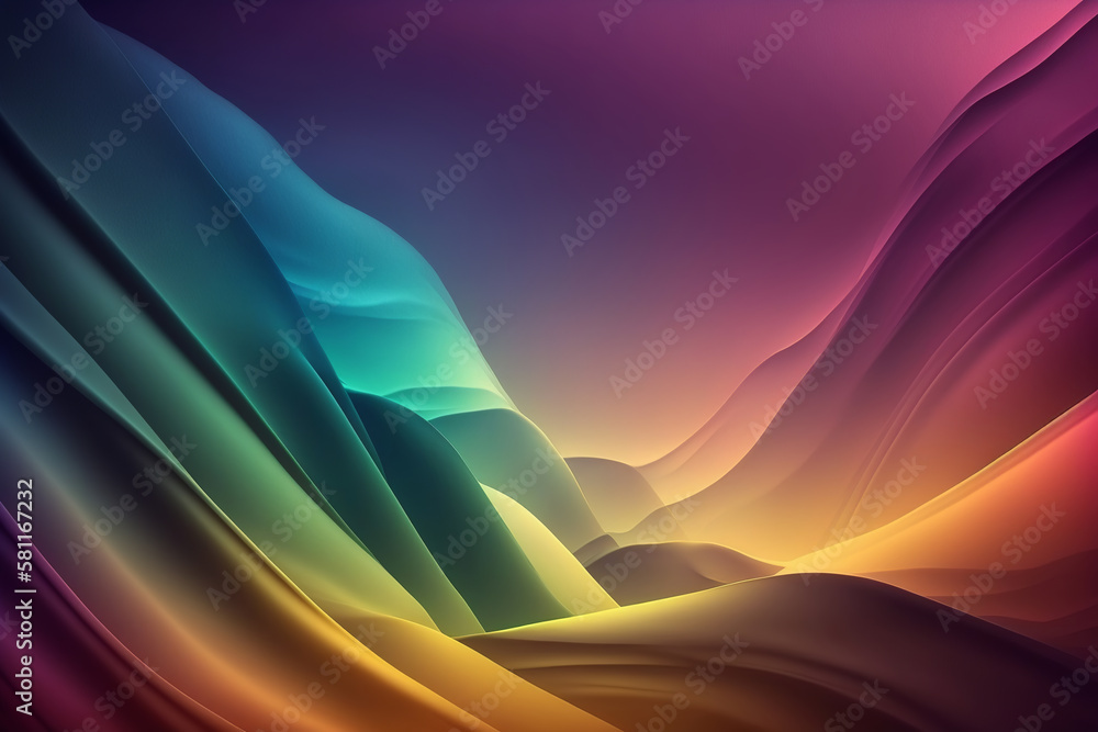 Poster multicolored soft abstract background. generative ai