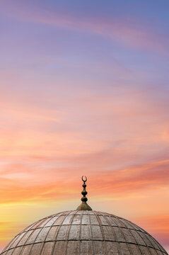 Istanbul Mosque Dome Sunset Sky