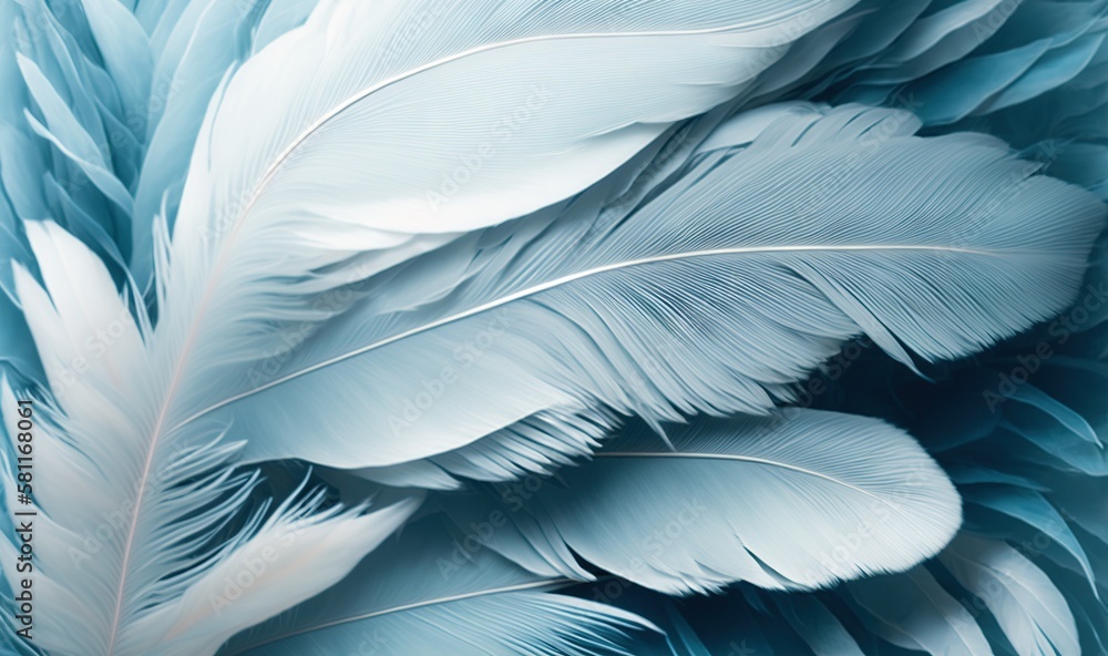 Aufkleber a close up of a blue and white feather pattern on a phone case with a black background and a white f