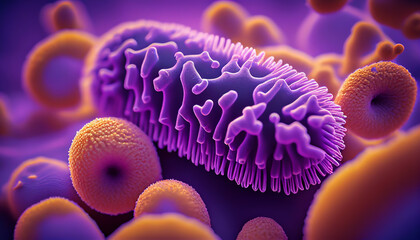 The Microscopic Universe, Captivating the Beauty of Bacteria. Generative AI
