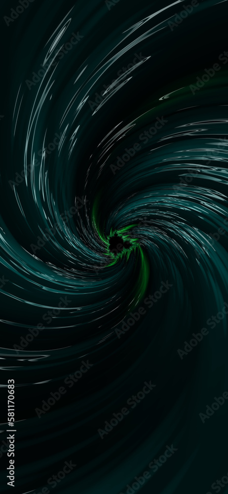 Canvas Prints abstract 3d colorful shine swirl wave pattern background in black and green color. modern luxury bac