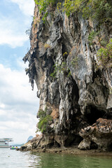 Thai island rock in the sea
