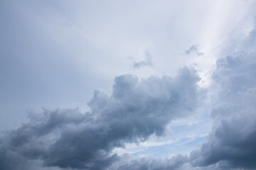 Naklejka na ściany i meble Sky background and rain clouds