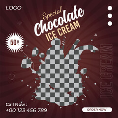 Creative Modern Square Social Media Food Post marketing social media post or web banner template design with abstract background, logo and icon. 