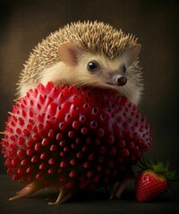 hedgehog and apple