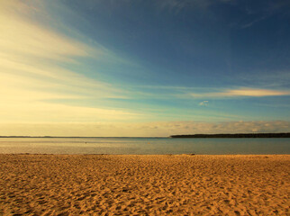 sunset on the beach