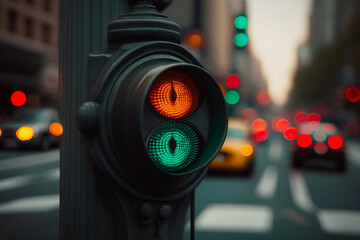 Traffic lights. Generative AI