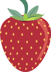 Cartoon fruit strawberry illustration, Transparent background