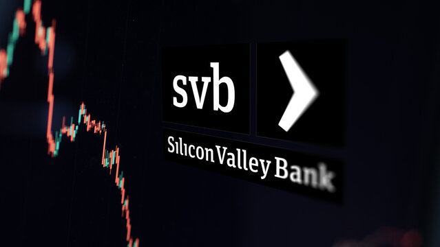 Svb, global Financial Stocks, SVB trend on a screen, Silicon Valley Bank comeback, silicon valley bank