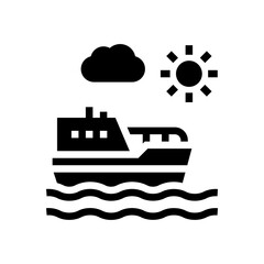 Boat glyph icon