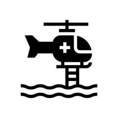 Helicopter glyph icon