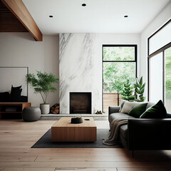 modern living room design, generative ai