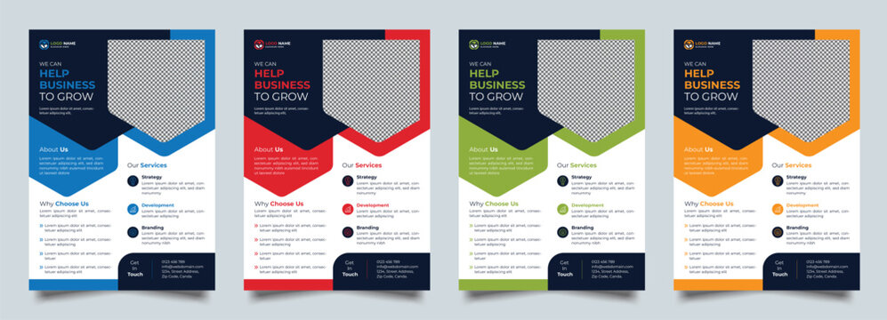Corporate Business Flyer, Minimal Flyers business magazine. City concept in A4 layout. A4 layout Corporate Business Minimal Flyers magazine Brochure next-day flyer vector template 