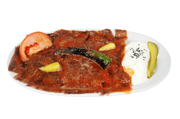 Turkish traditional iskender kebap