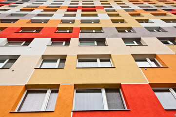 windows pattern of a residential building 
