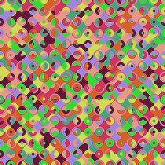 3D illustration of a colourful seamless Retro Design