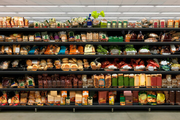 Various Bread Type On Shelf.

Bread stacked on supermarket shelves. Suitable for presenting new products and new designs of labels among many others. 