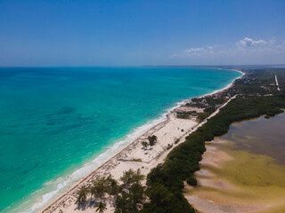 Drone view of Isla Blanca, Mexico