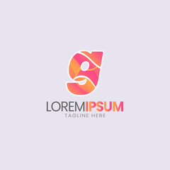 Initial G letter abstract gradient logo. Premium business logotype. Graphic alphabet symbol for corporate business identity.