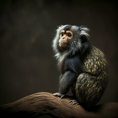 Marmoset Monkey. Generative AI