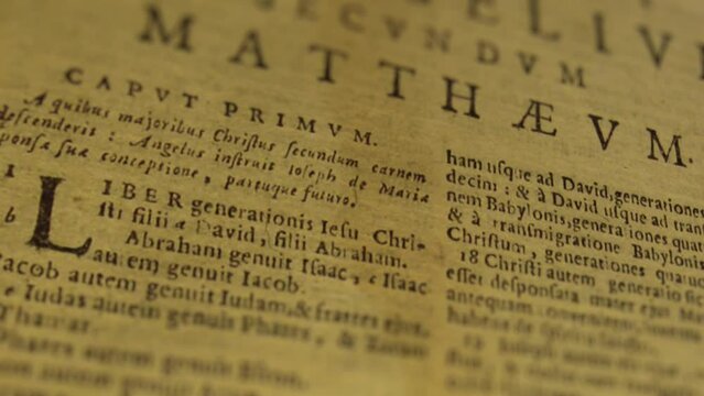 Latin Bible Matthew Page Slider Shot