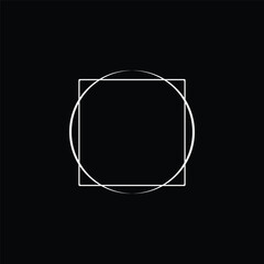 Circle , Square logo template design . Circle illustration 