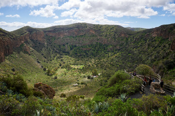 Obraz premium Bandama Caldera (Caldera de Bandama) on the island of Gran Canaria in the Canary Islands, Spain