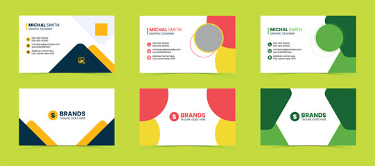 Modern Business Card Design, Simple And Abstract Business Card, Business Card Template, Pro Vector.