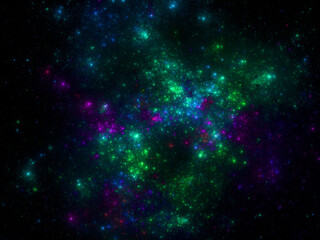 Obraz premium Banner Star field background . Starry outer space background texture . Colorful Starry Night Sky Outer Space background. 3D illustration 